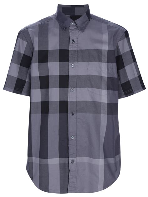 burberry gray short sleeve shirt